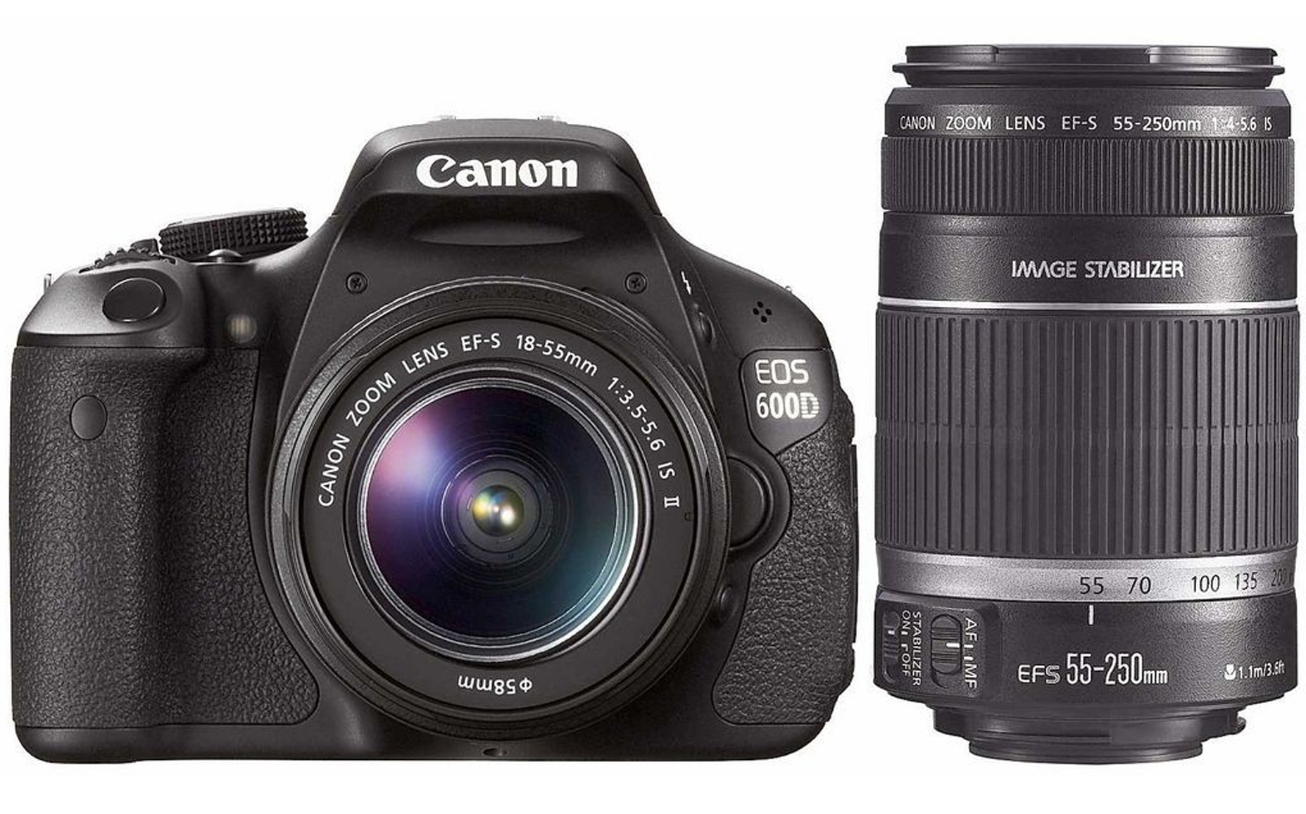 Jual Harga Canon EOS 600D Kit III EF S18-55 IS II dan EF S55-250 IS II